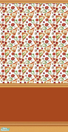 Sims 2 — Mama D's Sims2 Paper LBM 0017d - Rail by mamads32209 — Pizza anyone? This wallpaper has a Pizza, and toppings