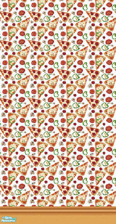 Sims 2 — Mama D's Sims2 Paper LBM 0017b - Bottom by mamads32209 — Pizza anyone? This wallpaper has a Pizza, and toppings