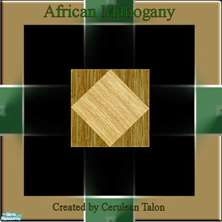 Sims 2 — African Mahogany Office - Wood Floor 4 by Cerulean Talon — Deep, rich and bold wood colors found in this