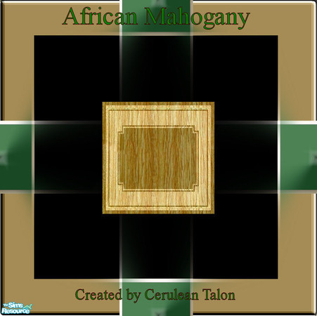 Sims 2 — African Mahogany Office - Wood Floor 2 by Cerulean Talon — Deep, rich and bold wood colors found in this