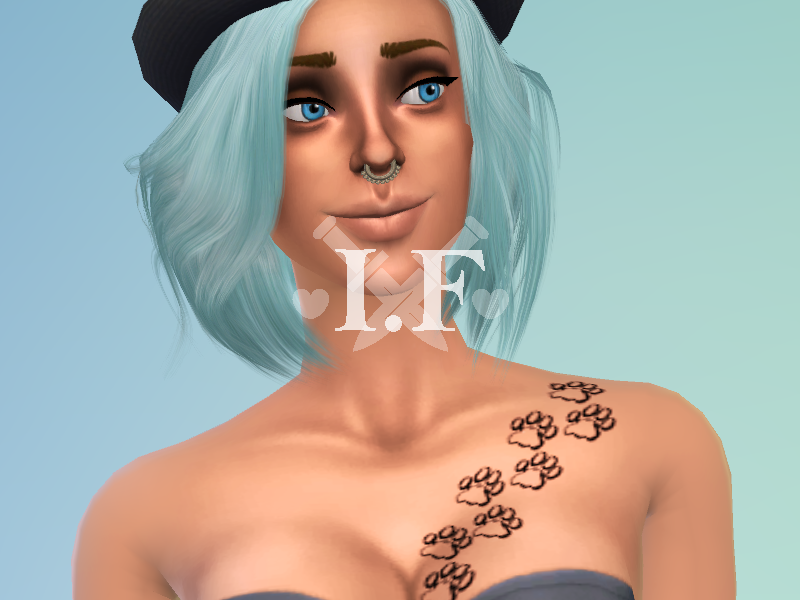 The Sims Resource - Breast Tattoo Paws