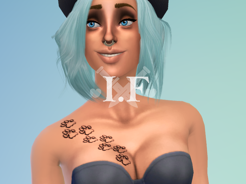 The Sims Resource - Breast Tattoo Paws