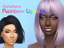 Sims 4 — Rainbow Lipstick -PastelSone by PastelSone — a shiny pastel rainbow lipstick for female t-a sims this is my