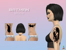 Sims 4 — The Dork Knight by Tiramisims — Batman tattoo set for your female sims ! Four different tattoos for your sims to