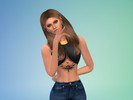 Sims 4 — Sims 4 Active Trait Pose by Sarah_anne615 — Peace sign with other arm behind back and head tilted.
