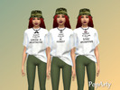 Sims 4 — Keep Calm top [2] - mesh needed by PopArty — To be able to see this top in the game, you need to download