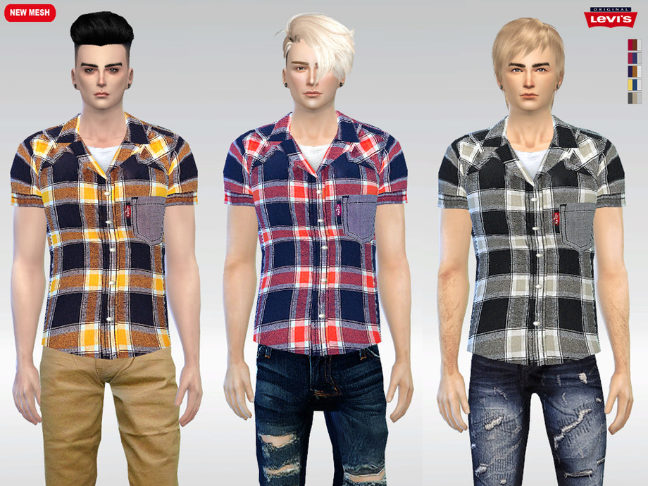 The Sims Resource - Boy Next Door Casual Shirt