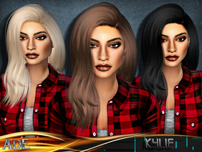 Sims 4 — Ade - Kylie by Ade_Darma — New Hair mesh ll 27 colors + 9 ombre included ll no morph ll smooth bones assignment