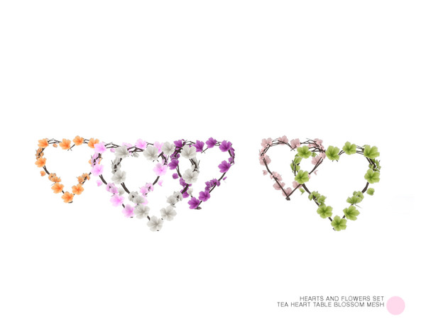 Sims 4 — Tea Heart Table Blossom Mesh by DOT — Tea Heart Table Blossom Mesh by DOT of The Sims Resource