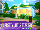 Sims 4 — PRETTY LITTLE STARTER by zara-sims — This is a small modern house. Has 1 bedroom, 1 bathroom, kitchen, living