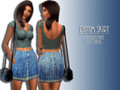 Sims 4 — Denim Skirt by Catus — Unisex New mesh by me For teen/young adult/adult/elderly Custom thumbnail Please do not