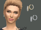Sims 4 — NataliS_Crystal Pave Small Hoop Earrings Ver3 Fixed by Natalis — Dazzling crystal pave small hoop earrings. FT-