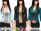 Sims 4 — Embellished Quilted Jacket by ekinege — Chic embellished quilted Jacket. 10 different colors. New item.