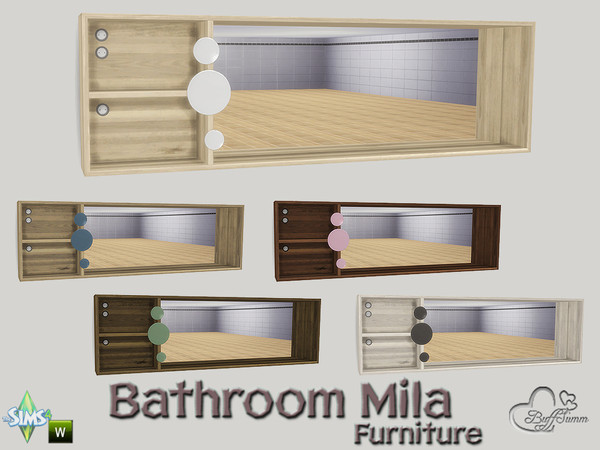 Sims 4 — Mila Bath Wallmirror (rightsided) by BuffSumm — Part of the *Bathroom Mila*