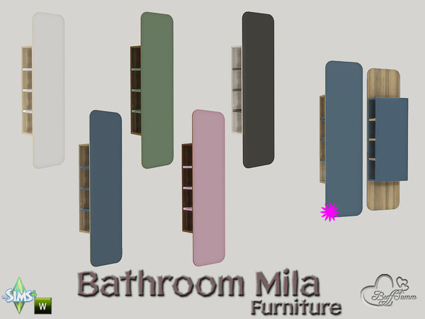 Sims 4 — Mila Bath Wallshelf v1 by BuffSumm — Part of the *Bathroom Mila*