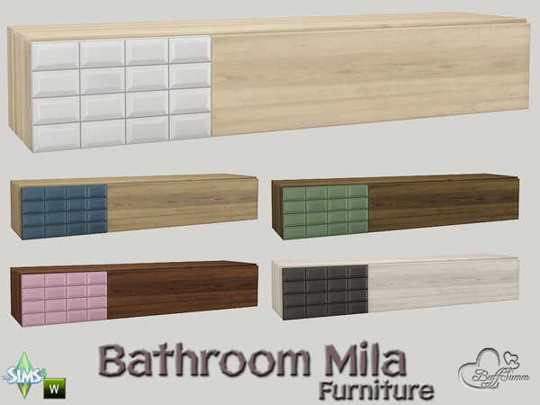 Sims 4 — Mila Bath Sideboard v2 (leftsided) by BuffSumm — Part of the *Bathroom Mila*