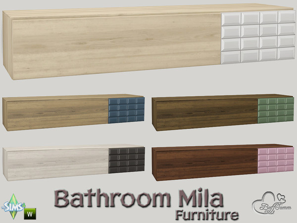 Sims 4 — Mila Bath Sideboard v2 (rightsided) by BuffSumm — Part of the *Bathroom Mila*