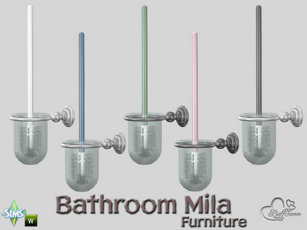 Sims 4 — Mila Bath Toiletbrush by BuffSumm — Part of the *Bathroom Mila*