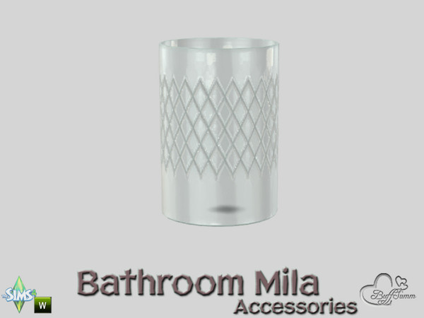 Sims 4 — Mila Bath Acc Glas by BuffSumm — Part of the *Bathroom Mila*