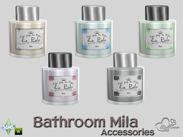 Sims 4 — Mila Bath Acc Creme v2 by BuffSumm — Part of the *Bathroom Mila*