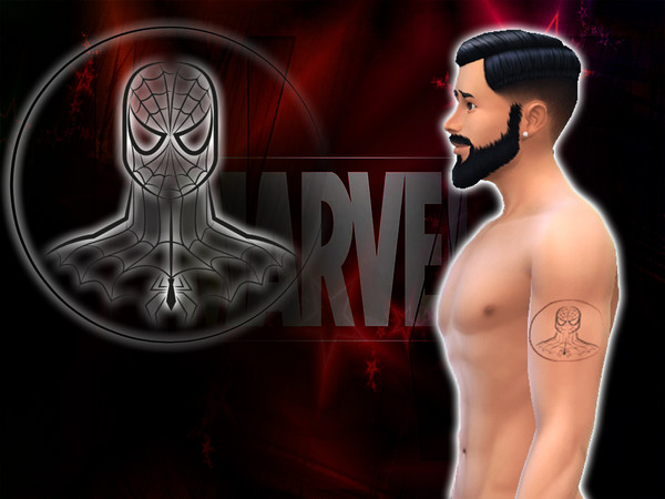 Sims 4 — Spiderman Tattoo by captain_cold — 