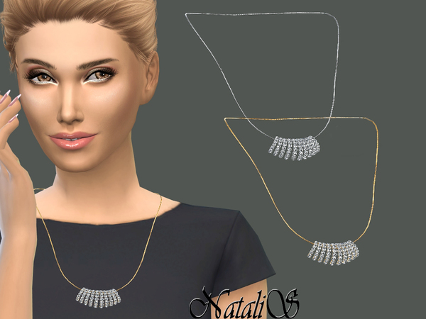 The Sims Resource Nataliscrystal Pave Fern Necklace