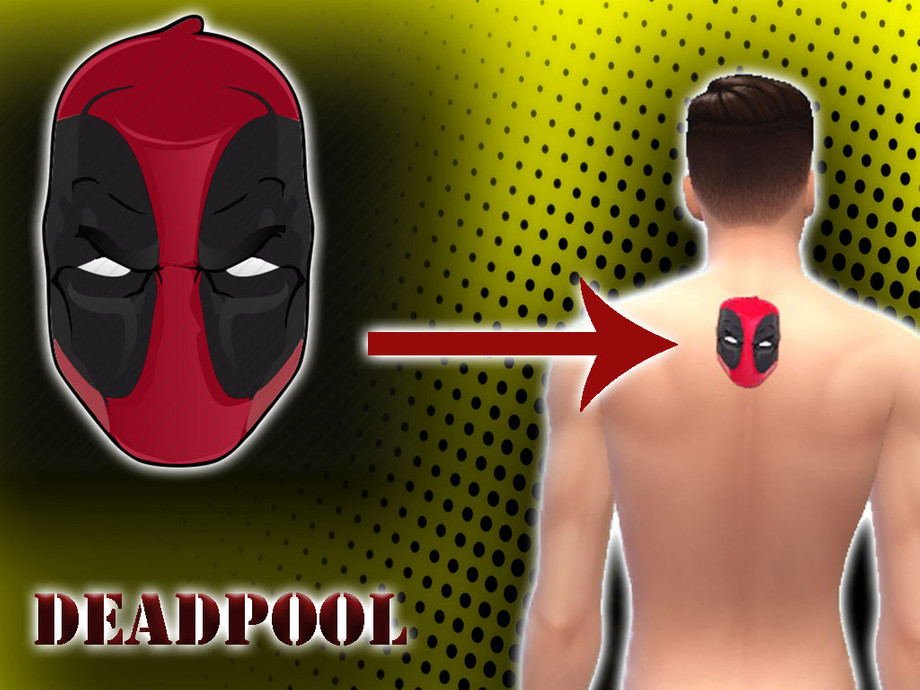 The Sims Resource - Deadpool Tattoo