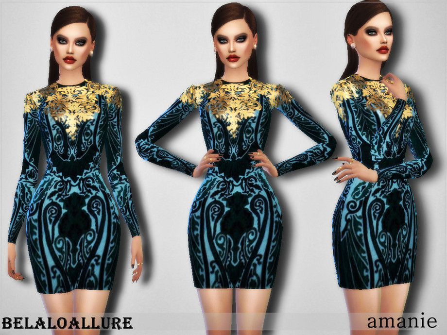 The Sims Resource - belalaloallure_amanie dress