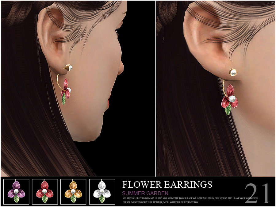 The Sims Resource S Club Ll Ts4 Earring 21f