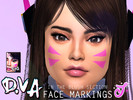 Sims 4 — D.Va Face Markings | Overwatch by SenpaiSimmer — D.Va Face Markings from Overwatch! You can find them in the