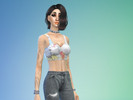 Sims 4 — Pop Art Bustier by kikidarko2 — Simple pattern added to mesh already found in the Sims 4.