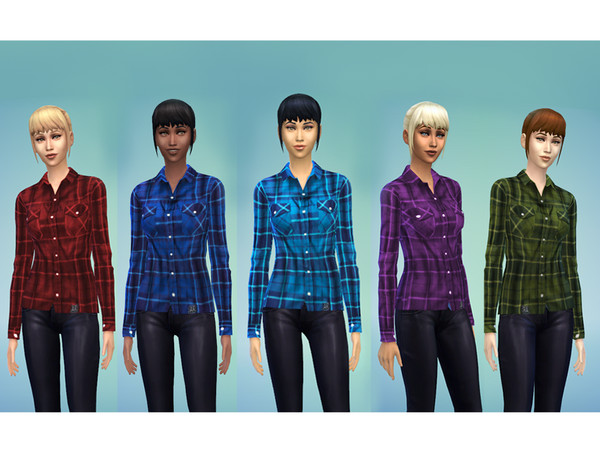 Sims 4 — Kasie Shirt by Aramis_Roxo — A really cool shirt with nice pattern. It is a well fitting shirt with that extra