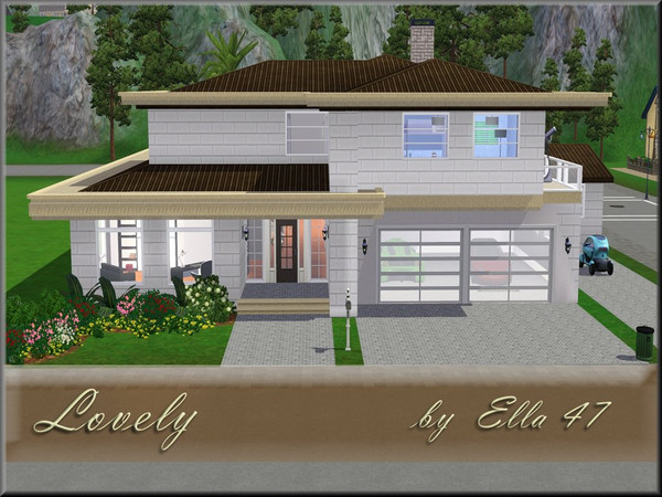 Sims 3 — Lovely by ella47 — Lovely: Is a realy nice home for your Sims. Main floor. Study, Toilet, Gym. Laundry. Kitchen,