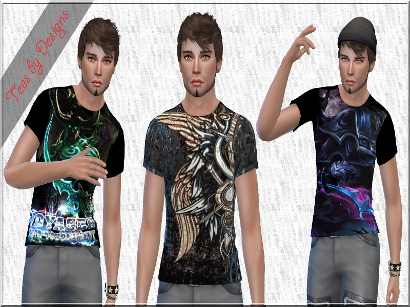 The Sims Resource - Men's Conceitual Tees by Designs 01