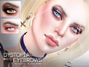 Sims 4 — Dystopia Eyebrows N95 by Pralinesims — Realistic eyebrows in 18 colors for all ages and genders.