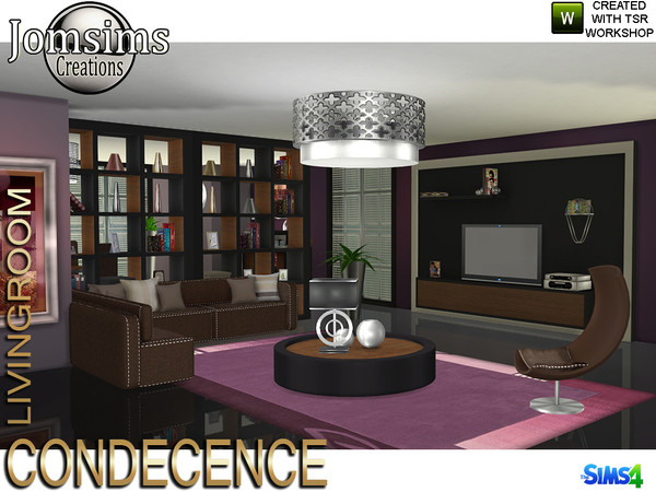 Sims 4 — Condecence living room by jomsims — Here modernity, comfort and nice furniture, with Condecence living room. 2