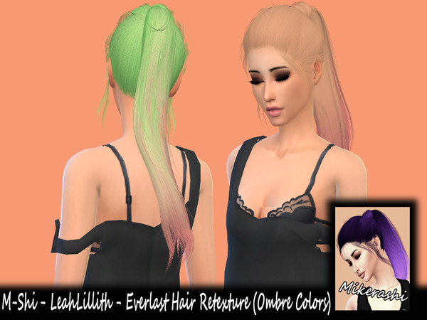 Sims 4 — (OMBRE) M-Shi - LeahLillith Everlast Retexture (Mesh Need) by mikerashi — -27 Ombre Colors -Texture made by Me