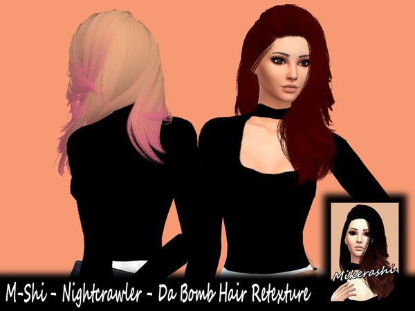 Sims 4 — M-Shi - Nightcrawler - Da Bomb Hair Retexture (Mesh Needed) by mikerashi — -52 Colors -Texture made by Me