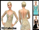 Sims 4 — NY Collection by ADNY — A beautiful formal dress, in four colors: Golden, Silver, blue, and black. The style is