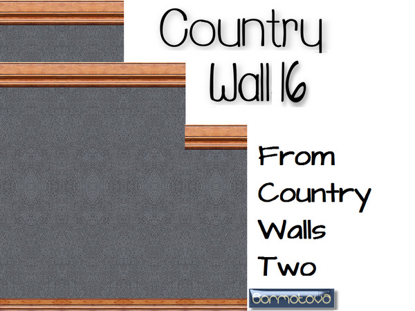 Sims 4 — Country Wall 16 by abormotova2 — From Country Walls Two, in which there are 15 new walls. The walls can be mixed