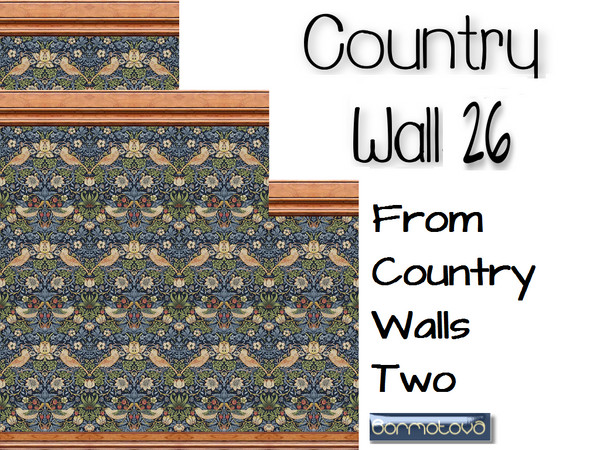 Sims 4 — Country Walls 26 by abormotova2 — From Country Walls Two, in which there are 15 new walls. The walls can be