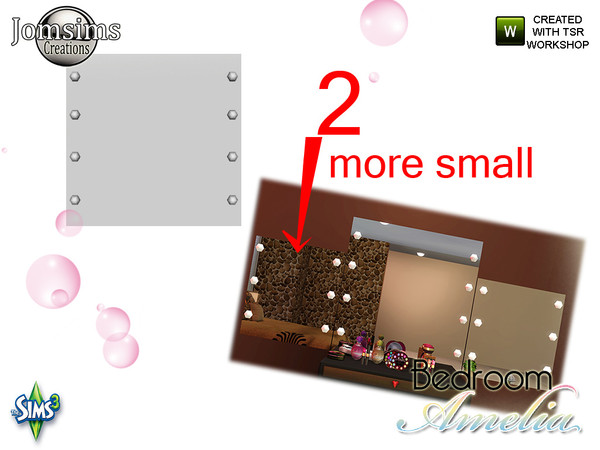 Sims 3 — amelia vanity mirror 2 by jomsims — amelia vanity mirror 2 .find in category wall mirror