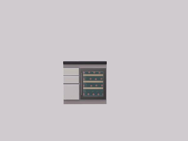 Sims 3 — Black White Kitchen - Wine Storage Cabinet by ung999 — Black White Kitchen - Wine Storage Cabinet Recolorable