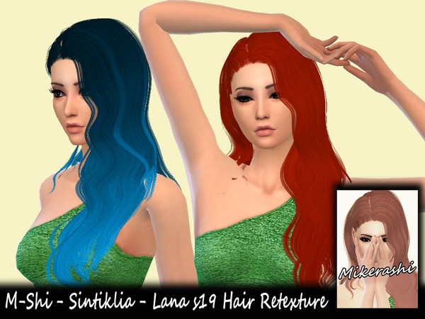 Sims 4 — M-Shi - Sintiklia - Lana s19 Hair Retexture (Mesh Needed) by mikerashi — -52 Colors -Texture made by Me -Custom