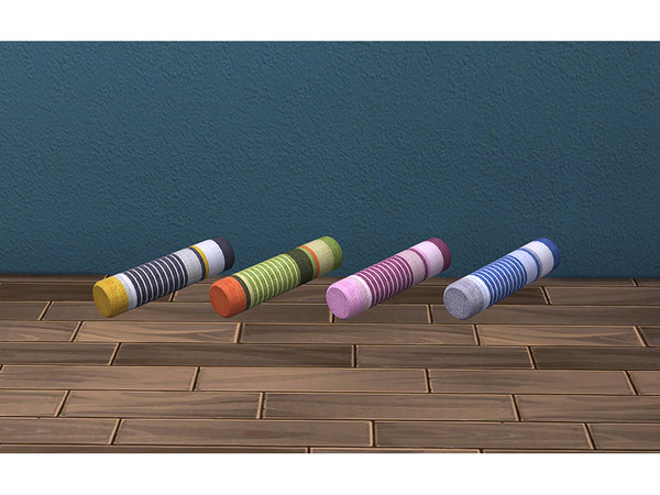 Sims 4 — Adelina Loveseat Cushion by soloriya — Cylindrical cushion has no footprint and has height of Adelina's