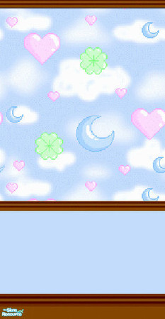 Sims 2 — Mama D's Sims2 Paper DBM 0013d - Rail by mamads32209 — A cute wallpaper for the young female simion! Blue