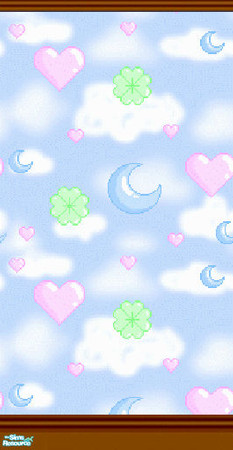 Sims 2 — Mama D's Sims2 Paper DBM 0013c - Double by mamads32209 — A cute wallpaper for the young female simion! Blue