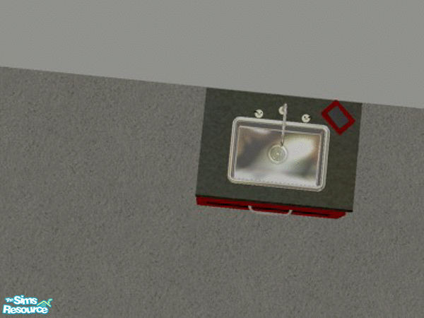 Sims 2 — Contempo Kitchen - Sink by MysticVelvet — Stainless steel sink.