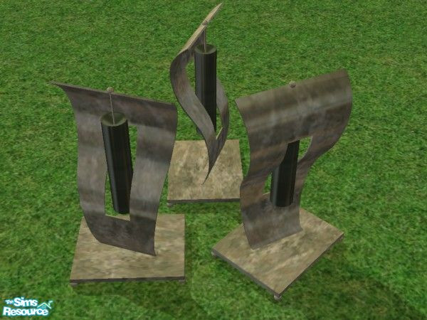 Sims 2 — Game & Deco Park Set - Mi Chi by minsmusic — recolour of Mi Chi sculpture in green marble, designed for the