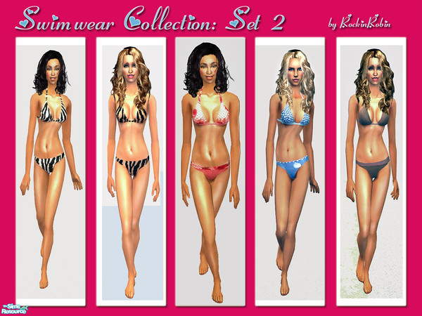 Sims 2 — 2007 Swimsuit Collection: Set Two by RockinRobin — Get your Sims ladies ready for the long hot summer with these
